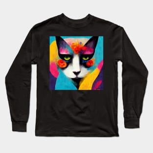 Abstract Cat Long Sleeve T-Shirt